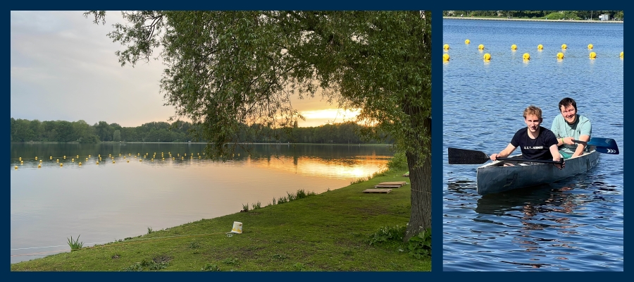 Landschaft und Boote